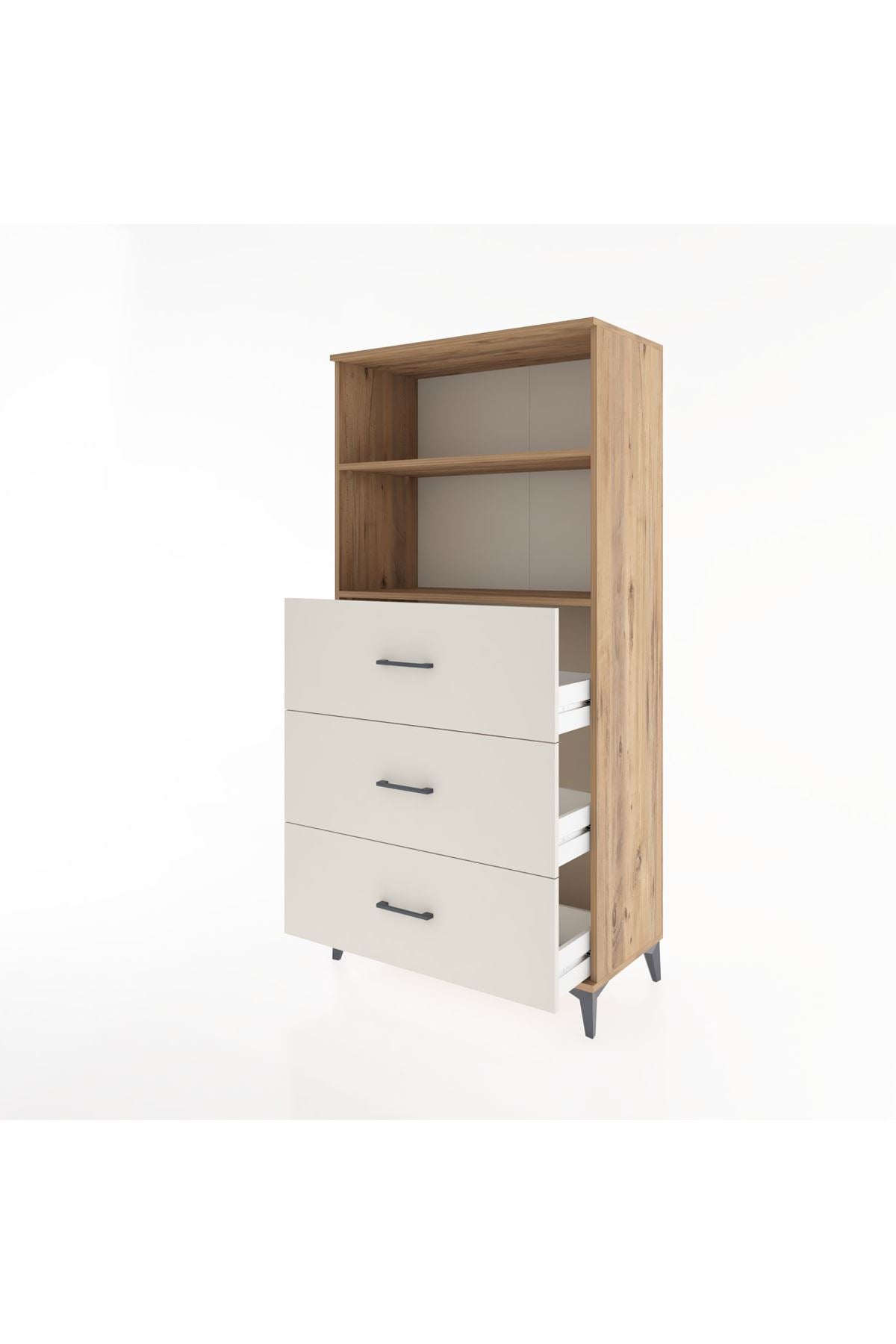 Hyperion Dolap 2 Raflı 3 Çekmeceli 88x44x182 - S57M052V7B