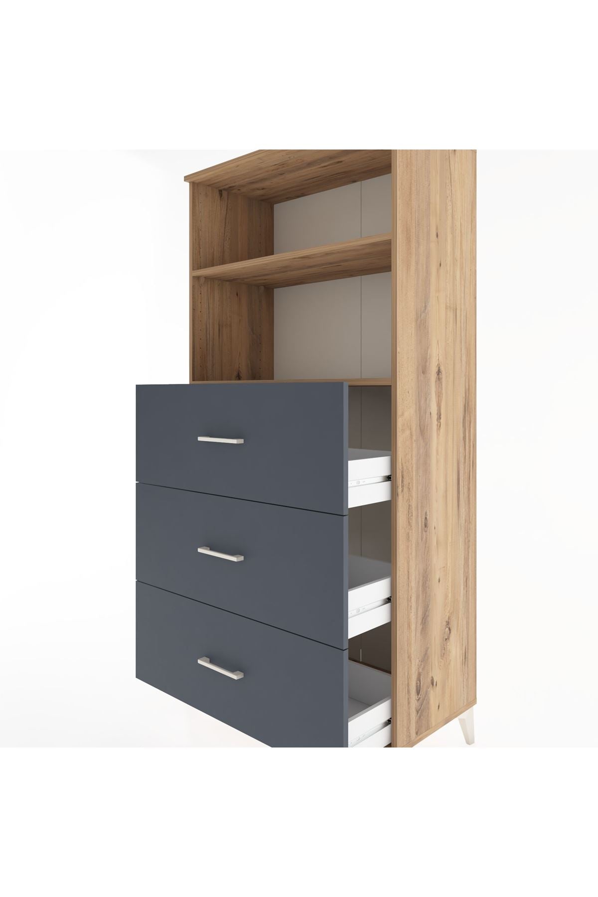 Hyperion Dolap 2 Raflı 3 Çekmeceli 88x44x182 - S57M052V8B