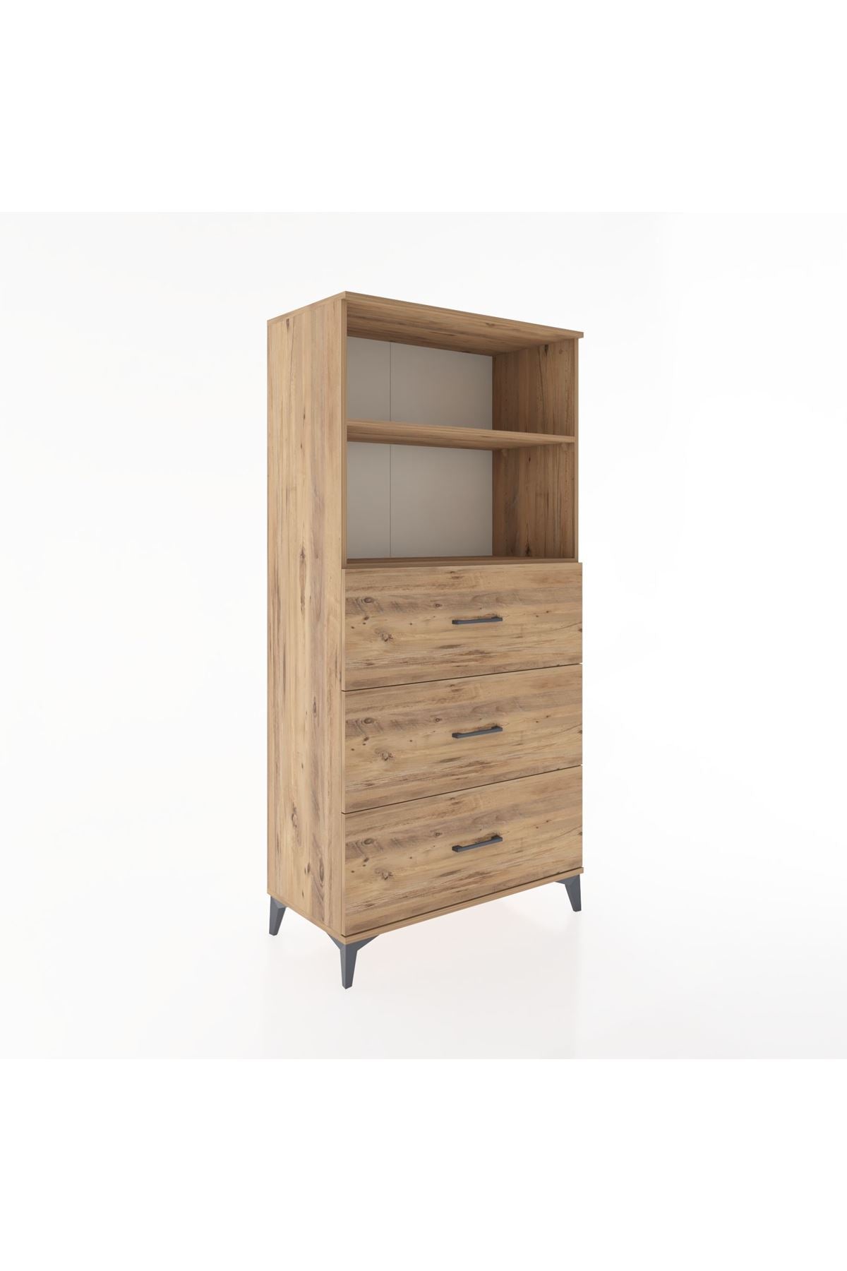 Hyperion Dolap 2 Raflı 3 Çekmeceli 88x44x182 - S57M052V9B