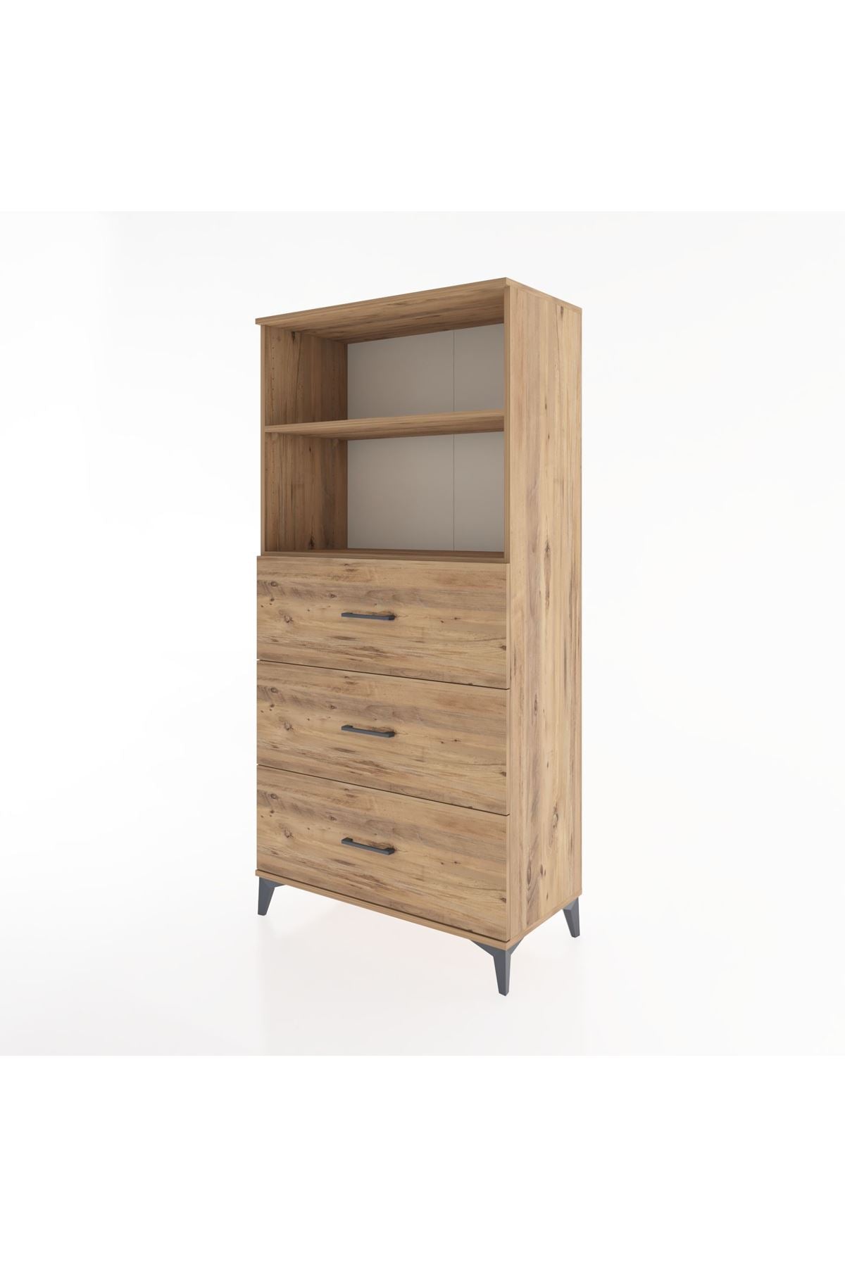 Hyperion Dolap 2 Raflı 3 Çekmeceli 88x44x182 - S57M052V9B