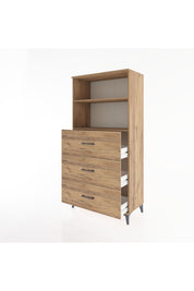 Hyperion Dolap 2 Raflı 3 Çekmeceli 88x44x182 - S57M052V9B