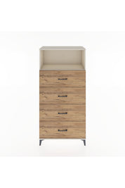 Hyperion Dolap Tek Raflı 4 Çekmeceli 88x44x182 - S57M053V3B
