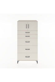 Hyperion Dolap Tek Raflı 5 Çekmeceli 2 Kapaklı 88x44x182 - S57M022V1B