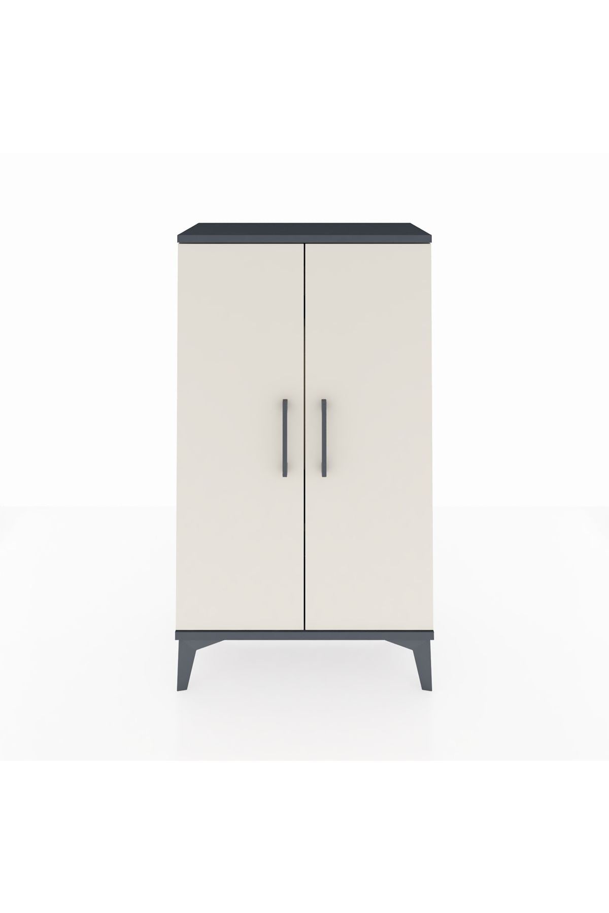 Arges Komodin 2 Raflı 2 Kapaklı 60x30x106 - S15M003V4A
