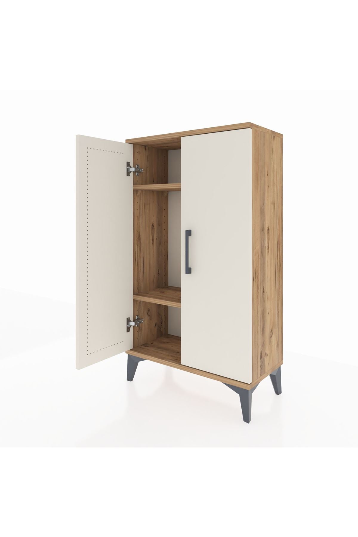 Arges Komodin 2 Raflı 2 Kapaklı 60x30x106 - S15M003V7A