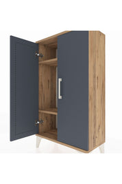 Arges Komodin 2 Raflı 2 Kapaklı 60x30x106 - S15M003V8A