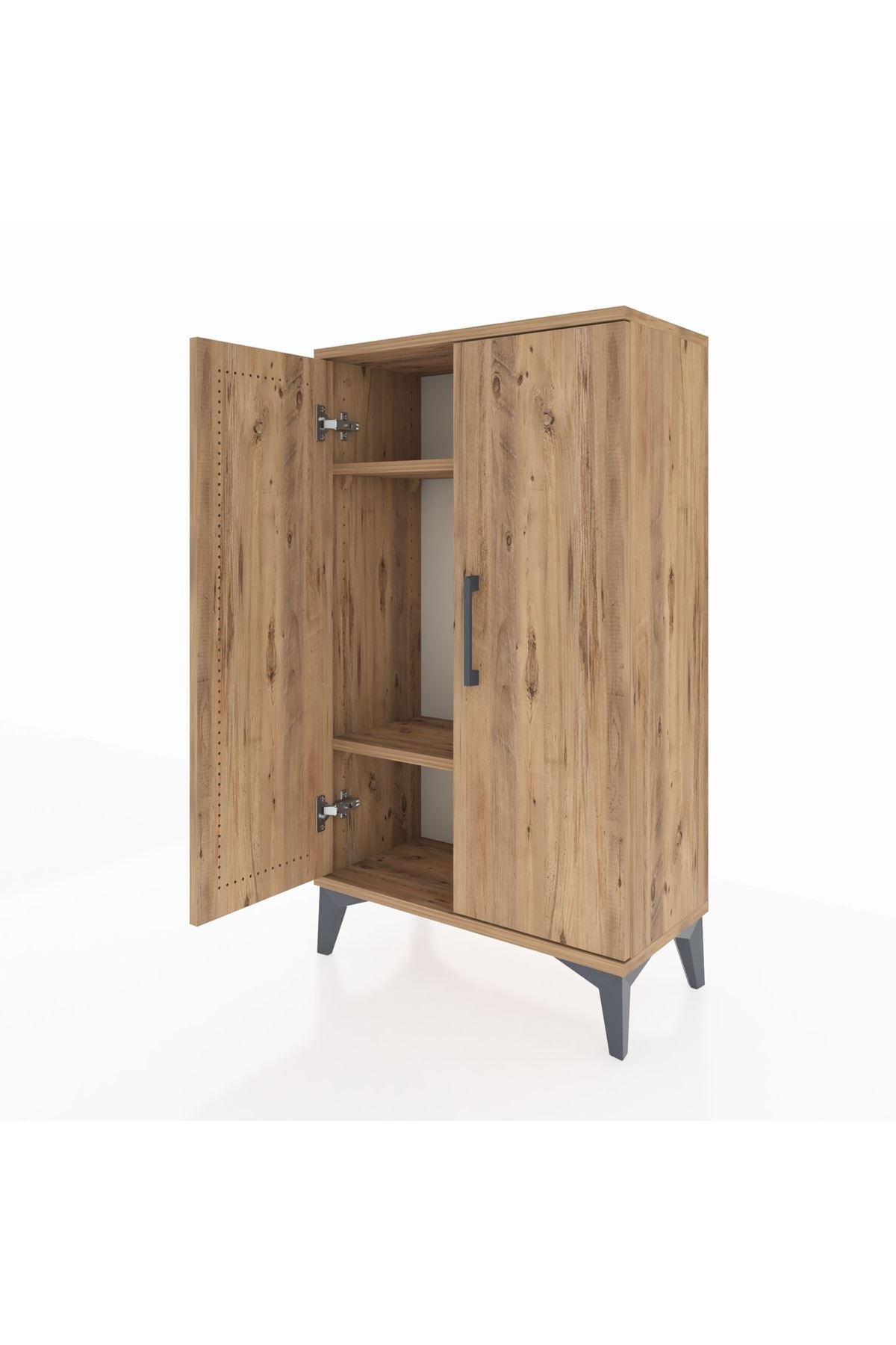 Arges Komodin 2 Raflı 2 Kapaklı 60x30x106 - S15M003V9A