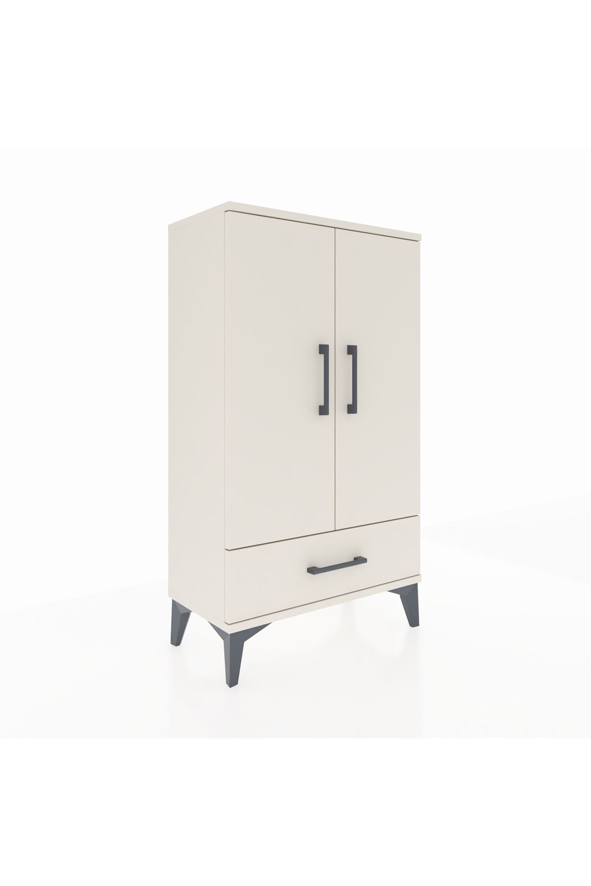 Arges Komodin 3 Raflı Tek Çekmeceli 2 Kapaklı 60x30x106 - S15M004V1A
