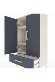 Arges Komodin 3 Raflı Tek Çekmeceli 2 Kapaklı 60x30x106 - S15M004V2A
