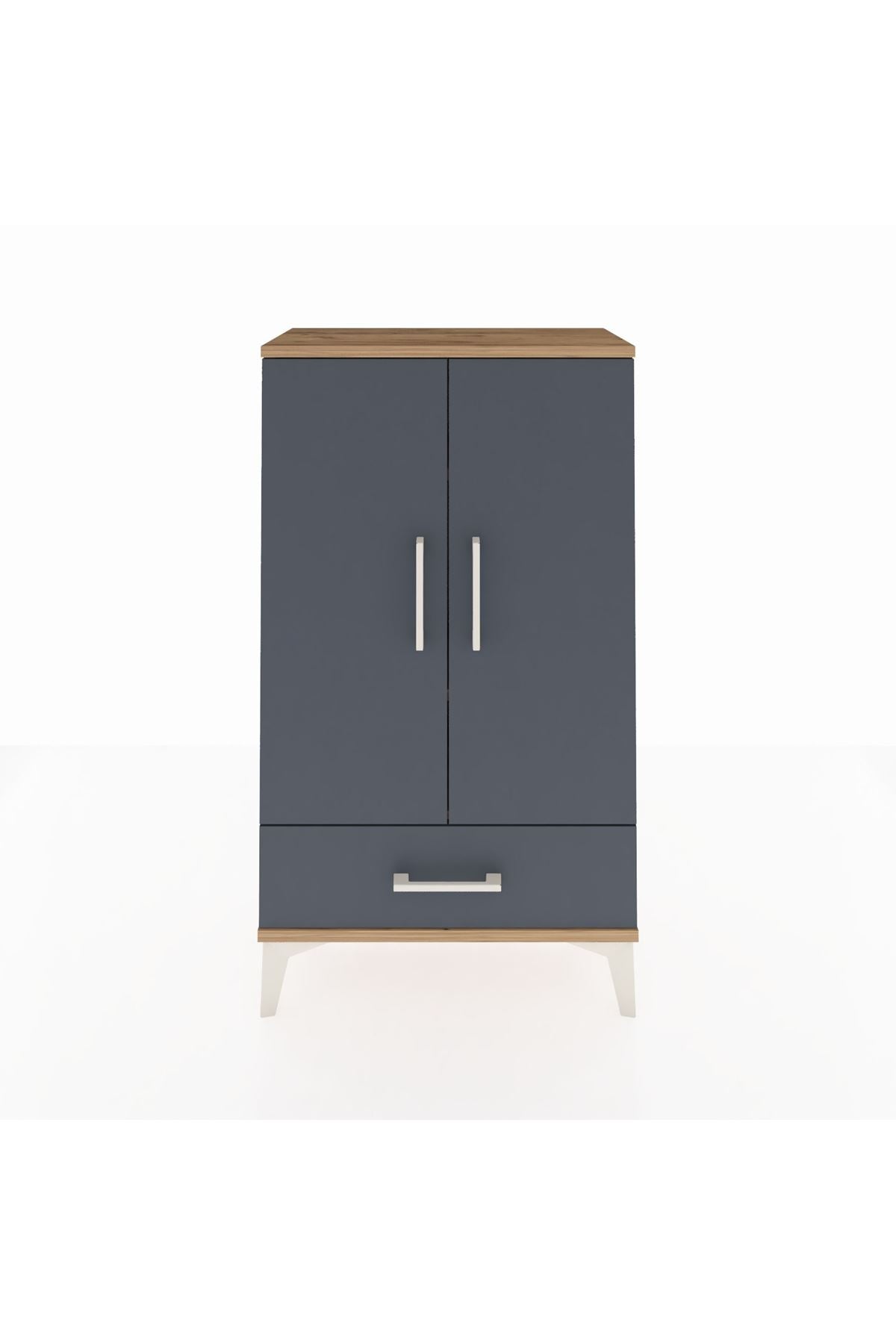 Arges Komodin 3 Raflı Tek Çekmeceli 2 Kapaklı 60x30x106 - S15M004V8A