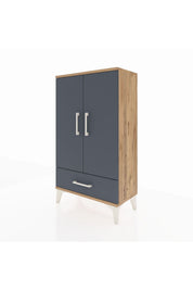Arges Komodin 3 Raflı Tek Çekmeceli 2 Kapaklı 60x30x106 - S15M004V8A