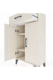 Arges Komodin 2 Raflı Tek Çekmeceli 2 Kapaklı 60x30x106 - S15M005V1A