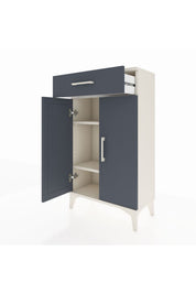 Arges Komodin 2 Raflı Tek Çekmeceli 2 Kapaklı 60x30x106 - S15M005V2A