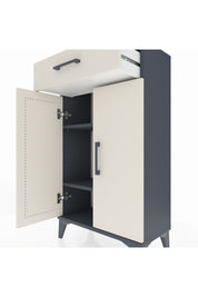 Arges Komodin 2 Raflı Tek Çekmeceli 2 Kapaklı 60x30x106 - S15M005V4A