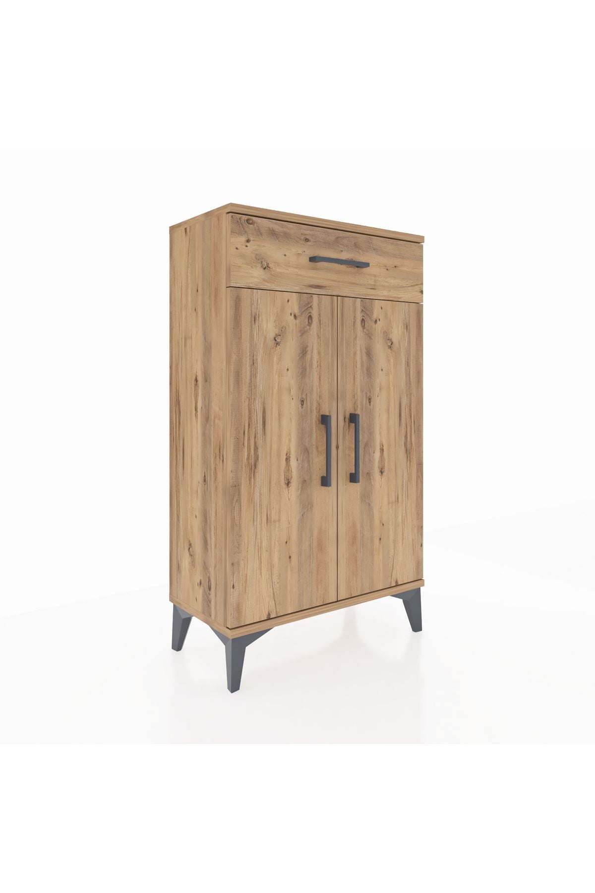 Arges Komodin 2 Raflı Tek Çekmeceli 2 Kapaklı 60x30x106 - S15M005V9A