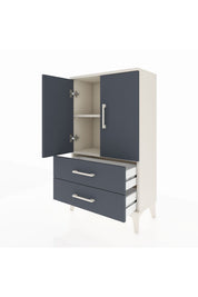 Arges Komodin 2 Raflı 2 Çekmeceli 2 Kapaklı 60x30x106 - S15M007V2A