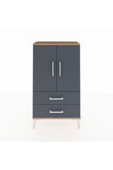 Arges Komodin 2 Raflı 2 Çekmeceli 2 Kapaklı 60x30x106