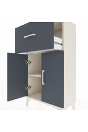 Arges Komodin Tek Raflı Tek Çekmeceli 2 Kapaklı 60x30x106 - S15M010V2A