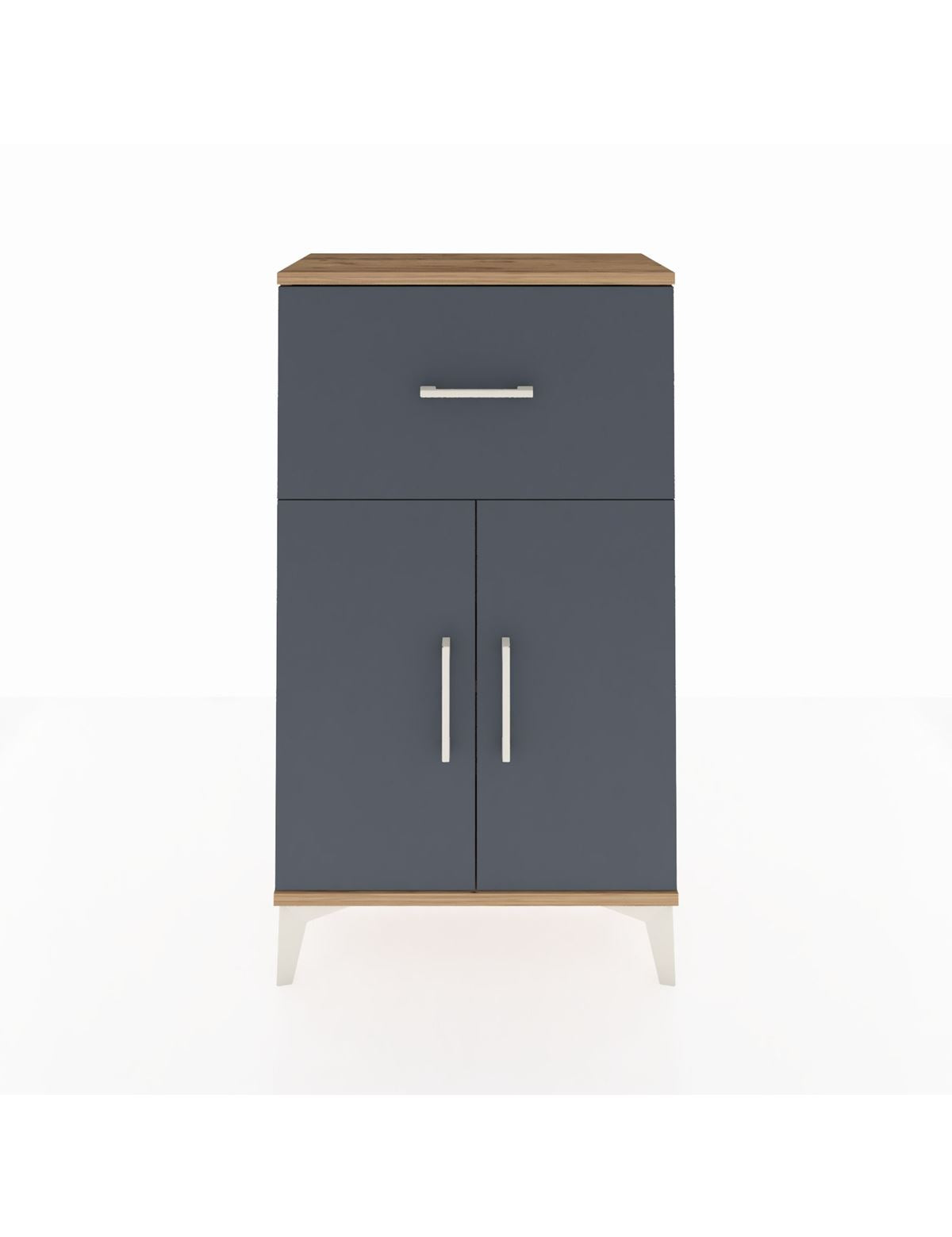 Arges Komodin Tek Raflı Tek Çekmeceli 2 Kapaklı 60x30x106 - S15M010V8A
