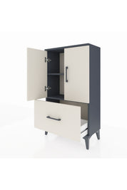 Arges Komodin 2 Raflı Tek Çekmeceli 2 Kapaklı 60x30x106 - S15M011V4A