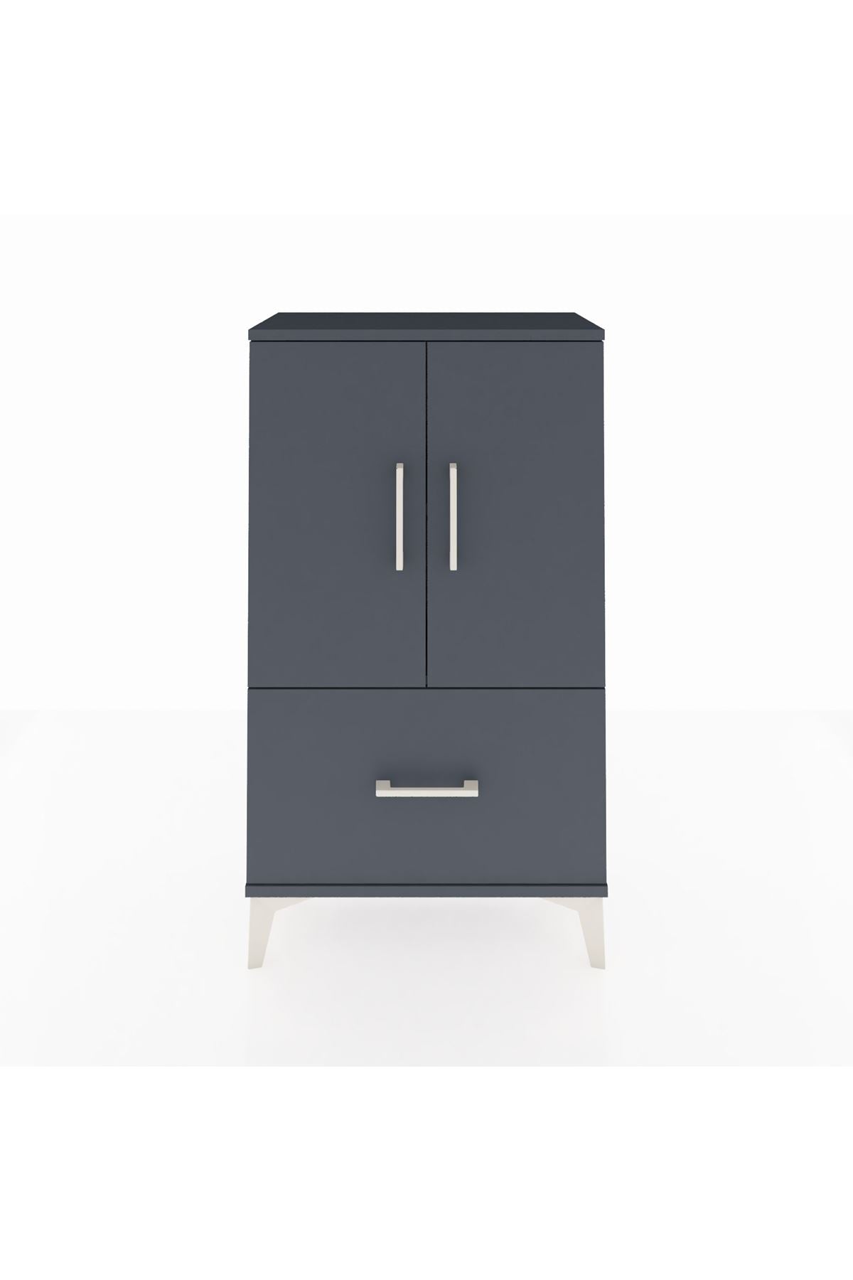 Arges Komodin 2 Raflı Tek Çekmeceli 2 Kapaklı 60x30x106 - S15M011V5A