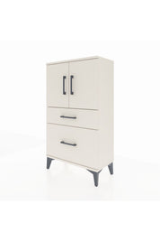 Arges Komodin 2 Raflı 2 Çekmeceli 2 Kapaklı 60x30x106 - S15M012V1A