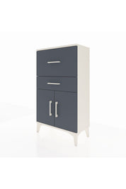 Arges Komodin Tek Raflı 2 Çekmeceli 2 Kapaklı 60x30x106 - S15M013V2A