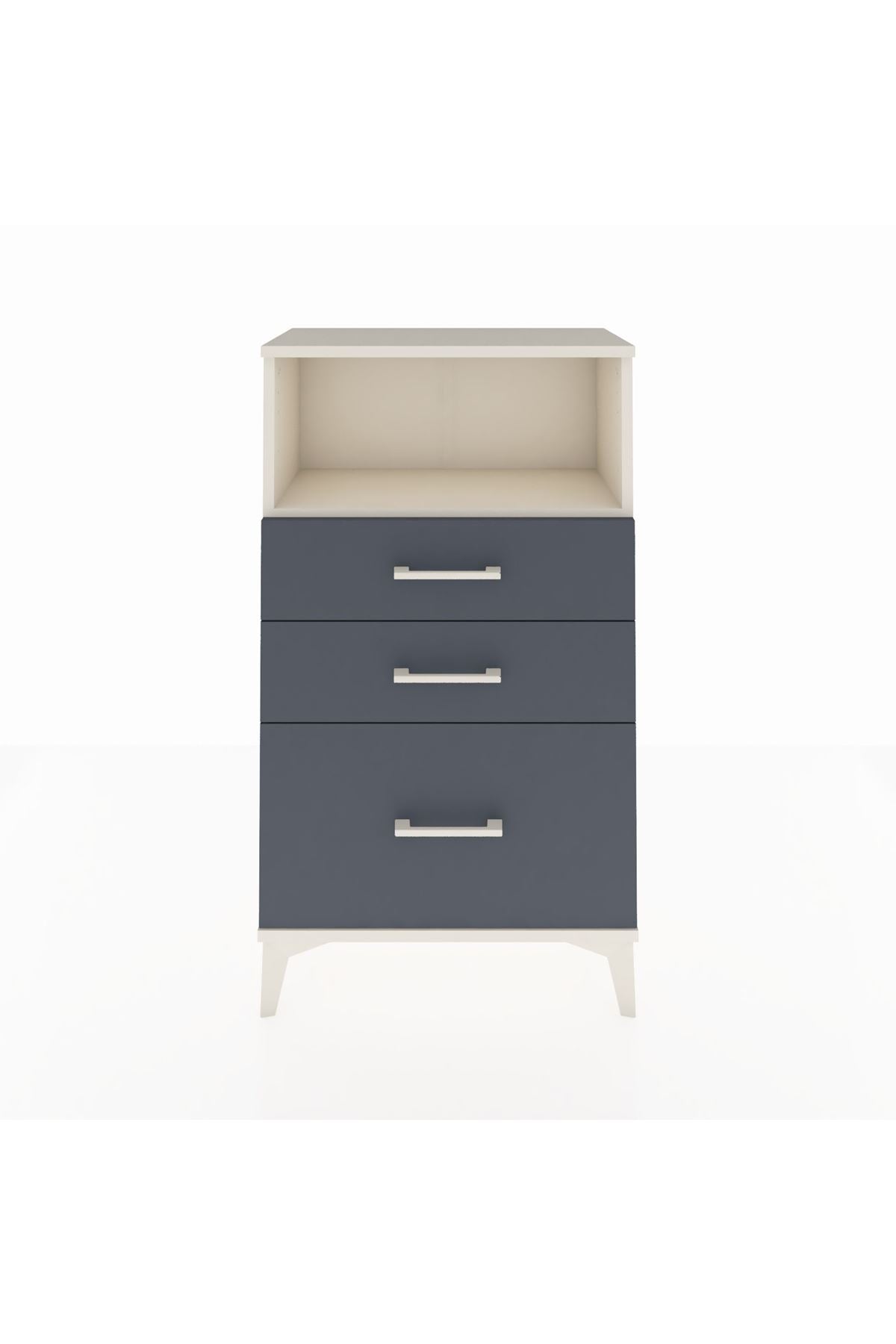 Arges Komodin Tek Raflı 3 Çekmeceli 60x30x106 - S15M014V2A