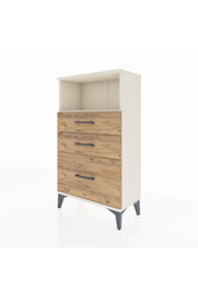 Arges Komodin Tek Raflı 3 Çekmeceli 60x30x106 - S15M014V3A