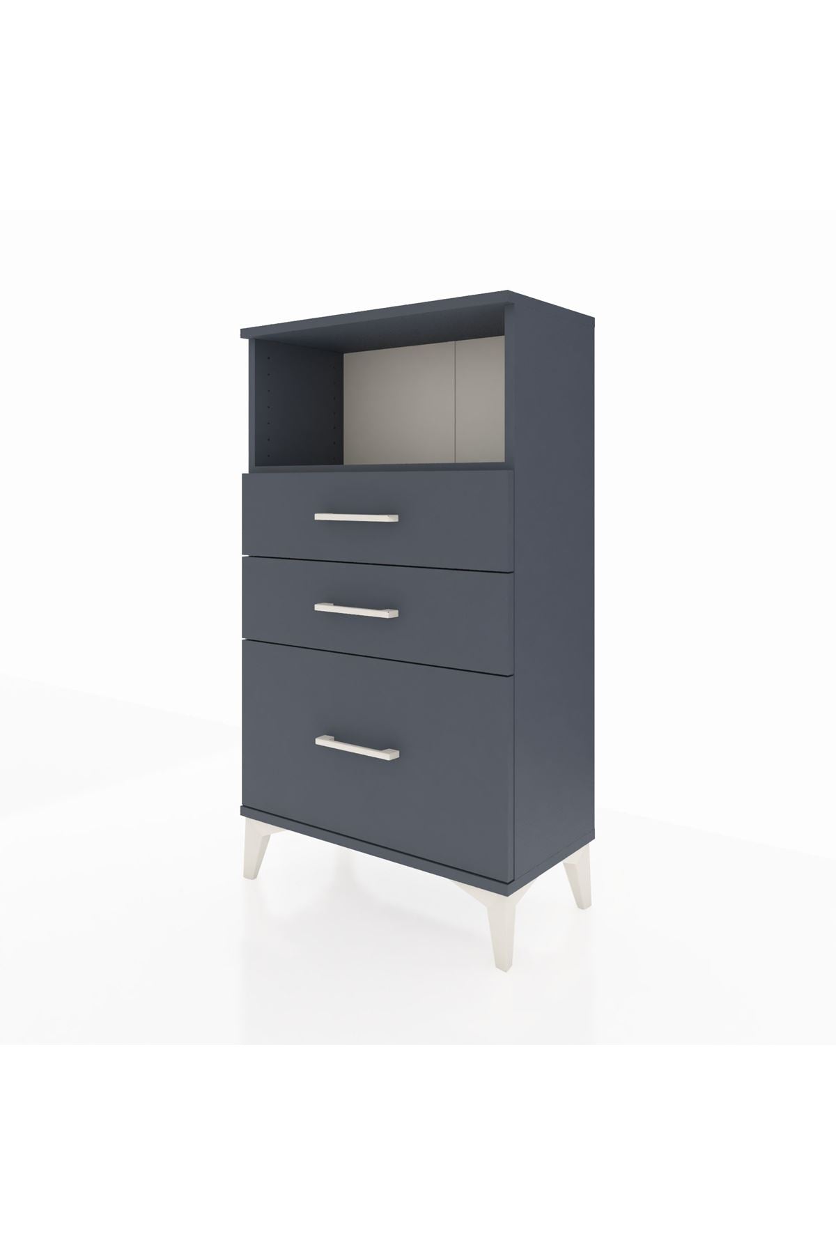 Arges Komodin Tek Raflı 3 Çekmeceli 60x30x106 - S15M014V5A