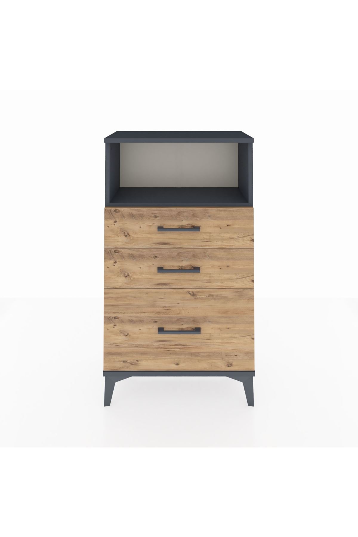 Arges Komodin Tek Raflı 3 Çekmeceli 60x30x106 - S15M014V6A