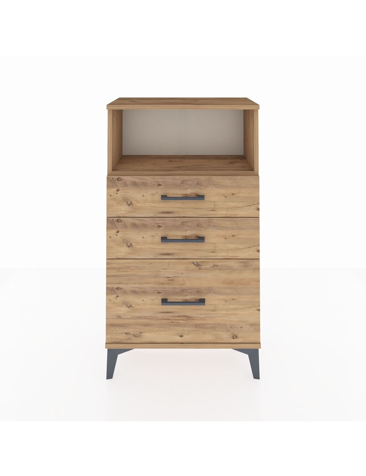 Arges Komodin Tek Raflı 3 Çekmeceli 60x30x106 - S15M014V9A