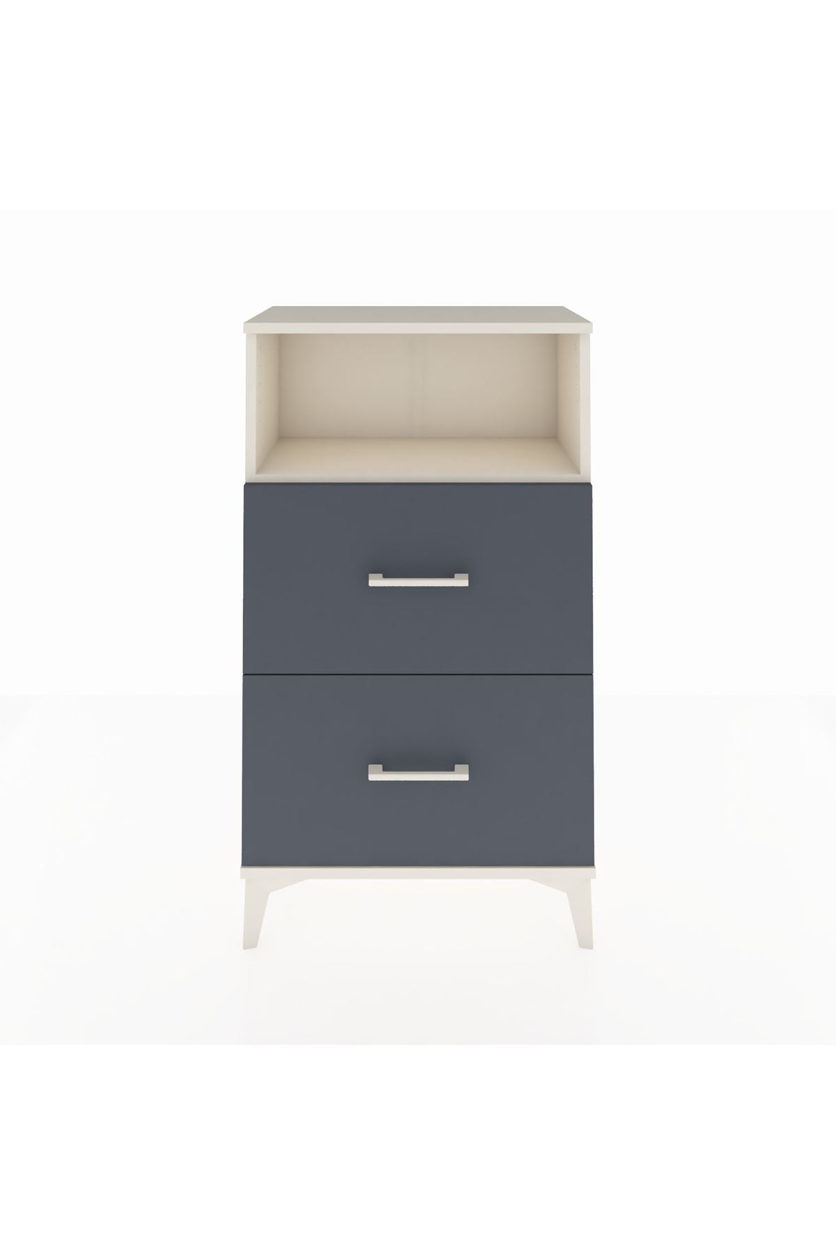 Arges Komodin Tek Raflı 2 Çekmeceli 60x30x106 - S15M015V2A