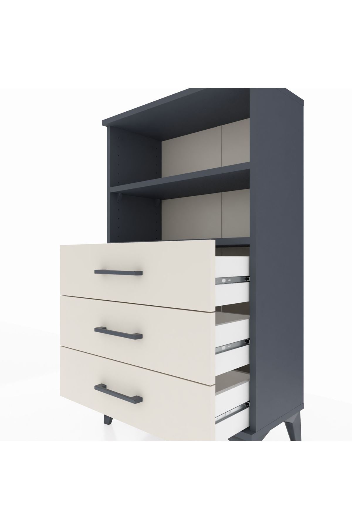 Arges Komodin 2 Raflı 3 Çekmeceli 60x30x106 - S15M017V4A