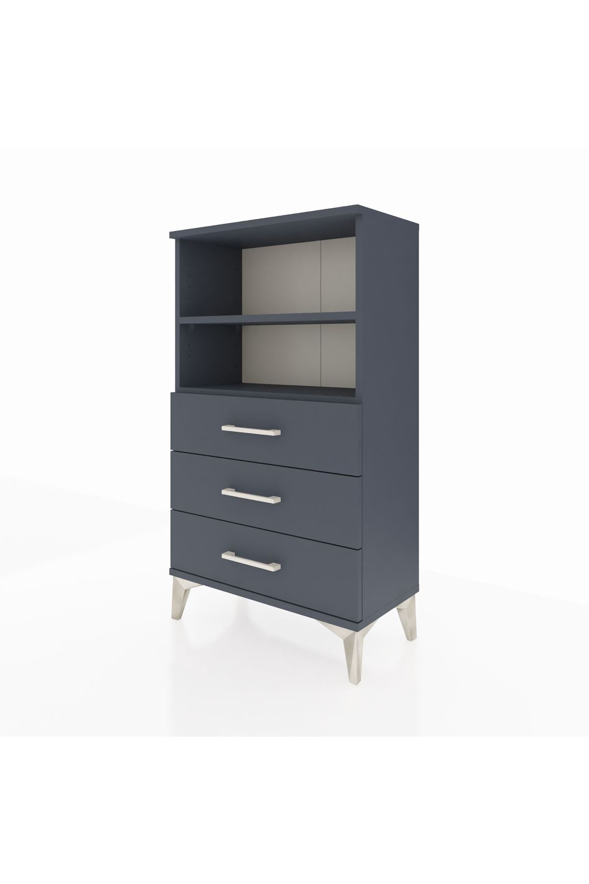 Arges Komodin 2 Raflı 3 Çekmeceli 60x30x106 - S15M017V5A