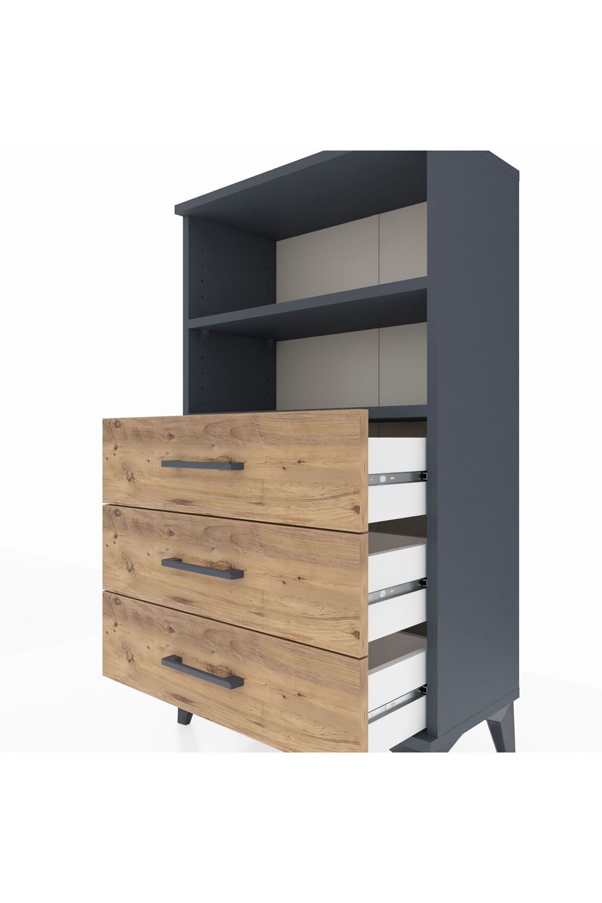 Arges Komodin 2 Raflı 3 Çekmeceli 60x30x106 - S15M017V6A
