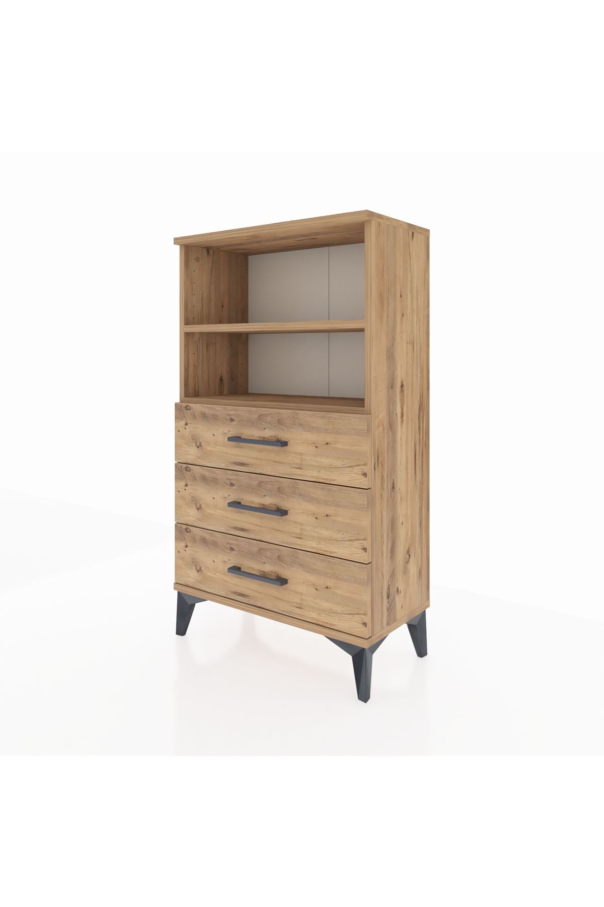 Arges Komodin 2 Raflı 3 Çekmeceli 60x30x106 - S15M017V9A