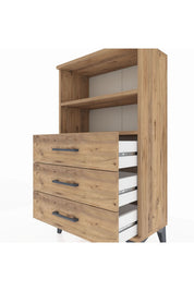 Arges Komodin 2 Raflı 3 Çekmeceli 60x30x106 - S15M017V9A