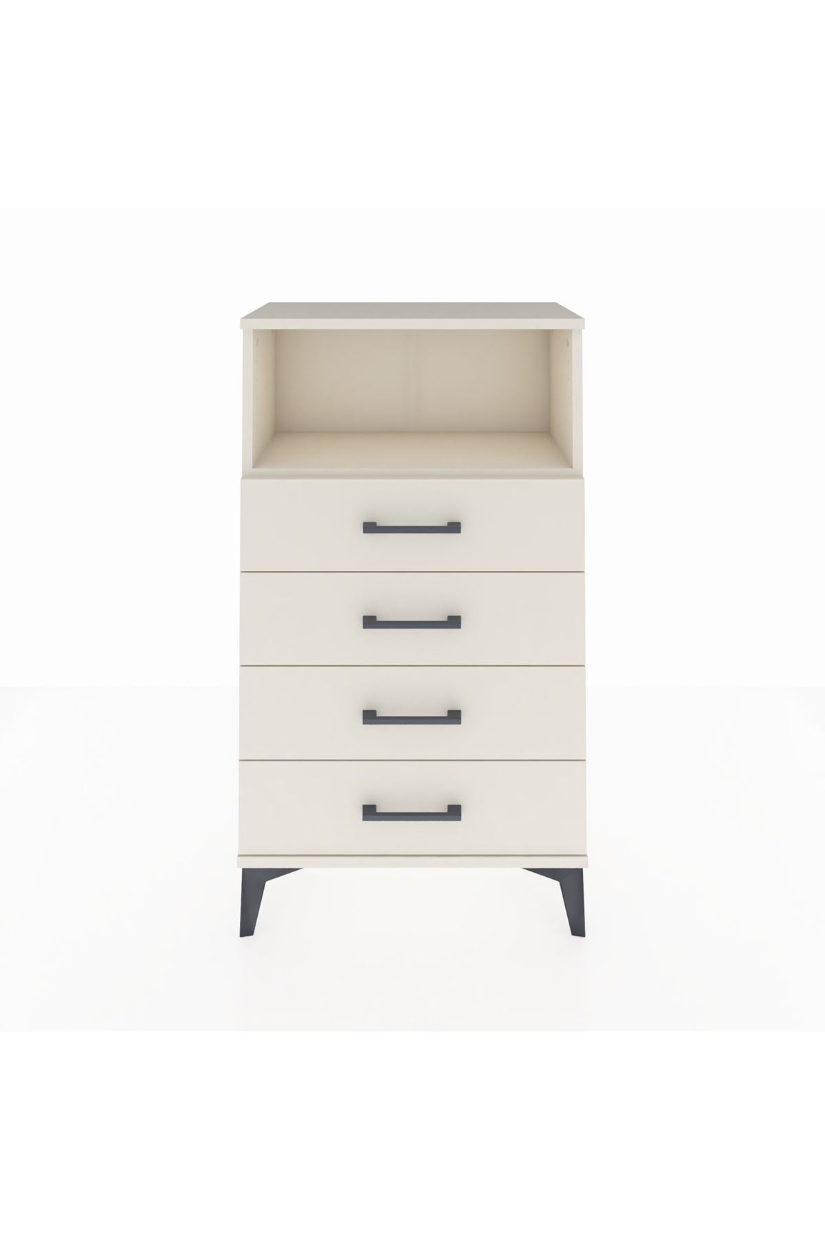 Arges Komodin Tek Raflı 4 Çekmeceli 60x30x106 - S15M018V1A
