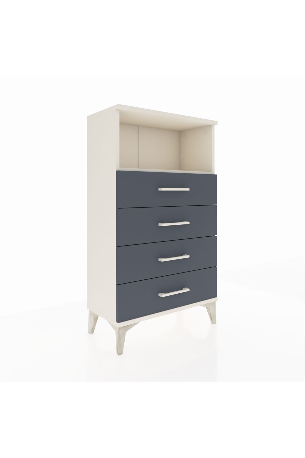 Arges Komodin Tek Raflı 4 Çekmeceli 60x30x106 - S15M018V2A