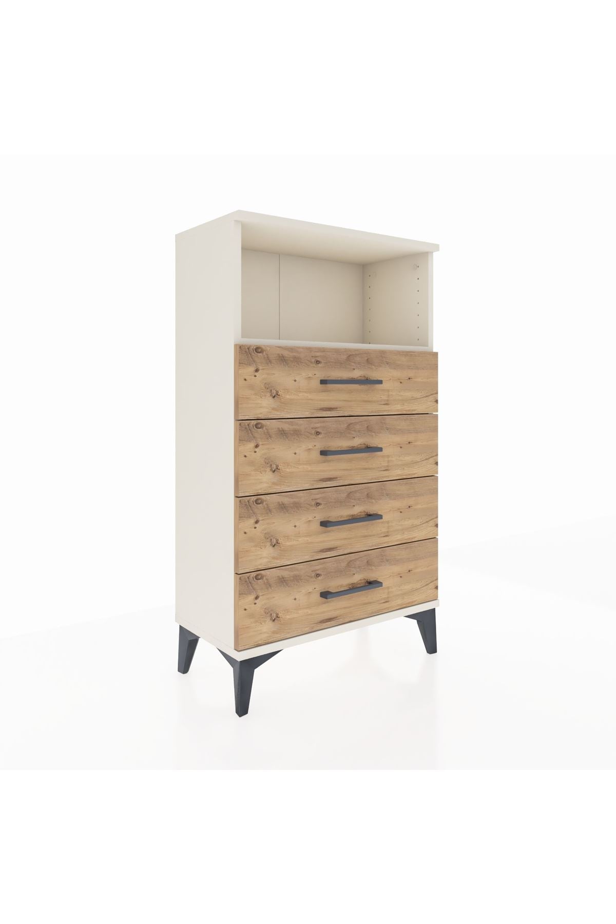 Arges Komodin Tek Raflı 4 Çekmeceli 60x30x106 - S15M018V3A