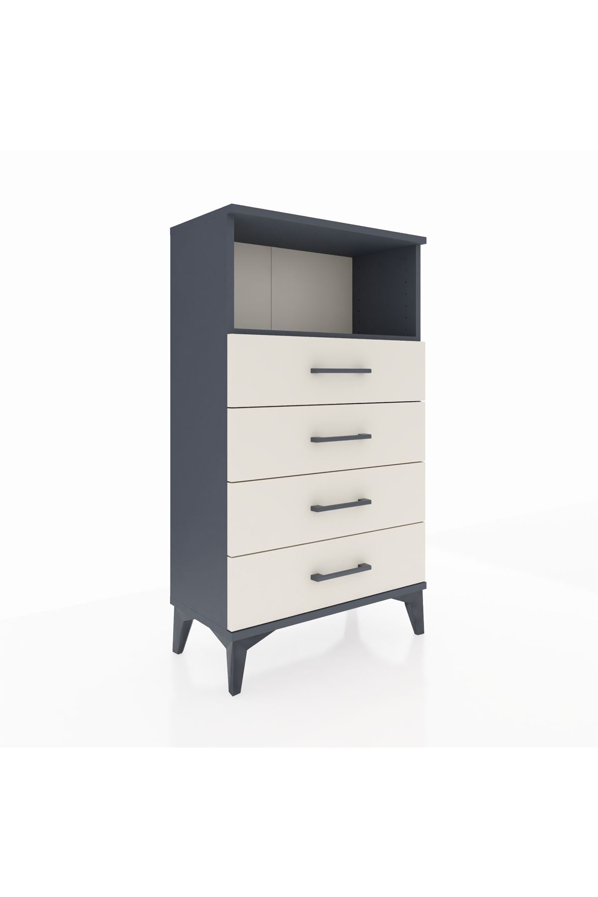 Arges Komodin Tek Raflı 4 Çekmeceli 60x30x106 - S15M018V4A