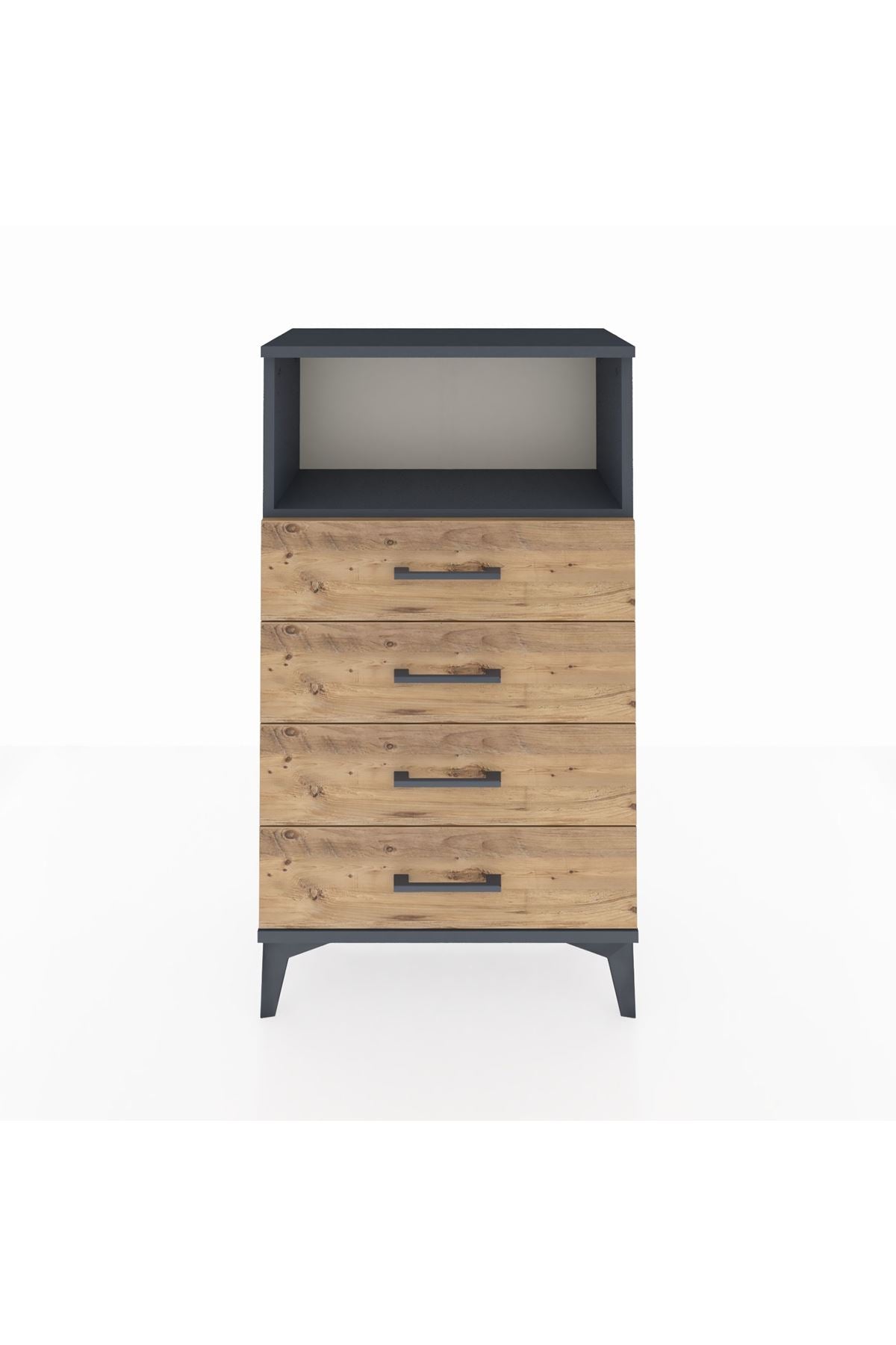 Arges Komodin Tek Raflı 4 Çekmeceli 60x30x106 - S15M018V6A