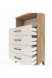 Arges Komodin Tek Raflı 4 Çekmeceli 60x30x106 - S15M018V7A