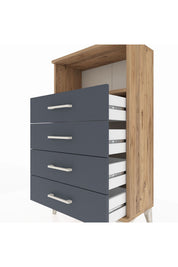 Arges Komodin Tek Raflı 4 Çekmeceli 60x30x106 - S15M018V8A