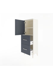 Arges Dolap 2 Raflı 2 Çekmeceli Tek Kapaklı 44x30x134 - S16M001V2A