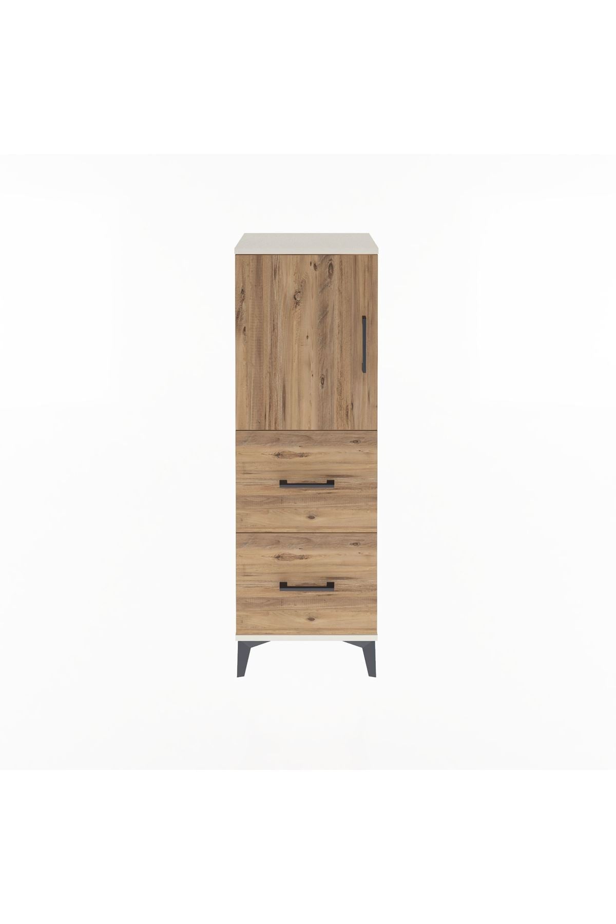 Arges Dolap 2 Raflı 2 Çekmeceli Tek Kapaklı 44x30x134 - S16M001V3A