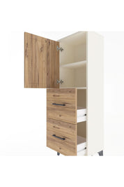 Arges Dolap 2 Raflı 2 Çekmeceli Tek Kapaklı 44x30x134 - S16M001V3A