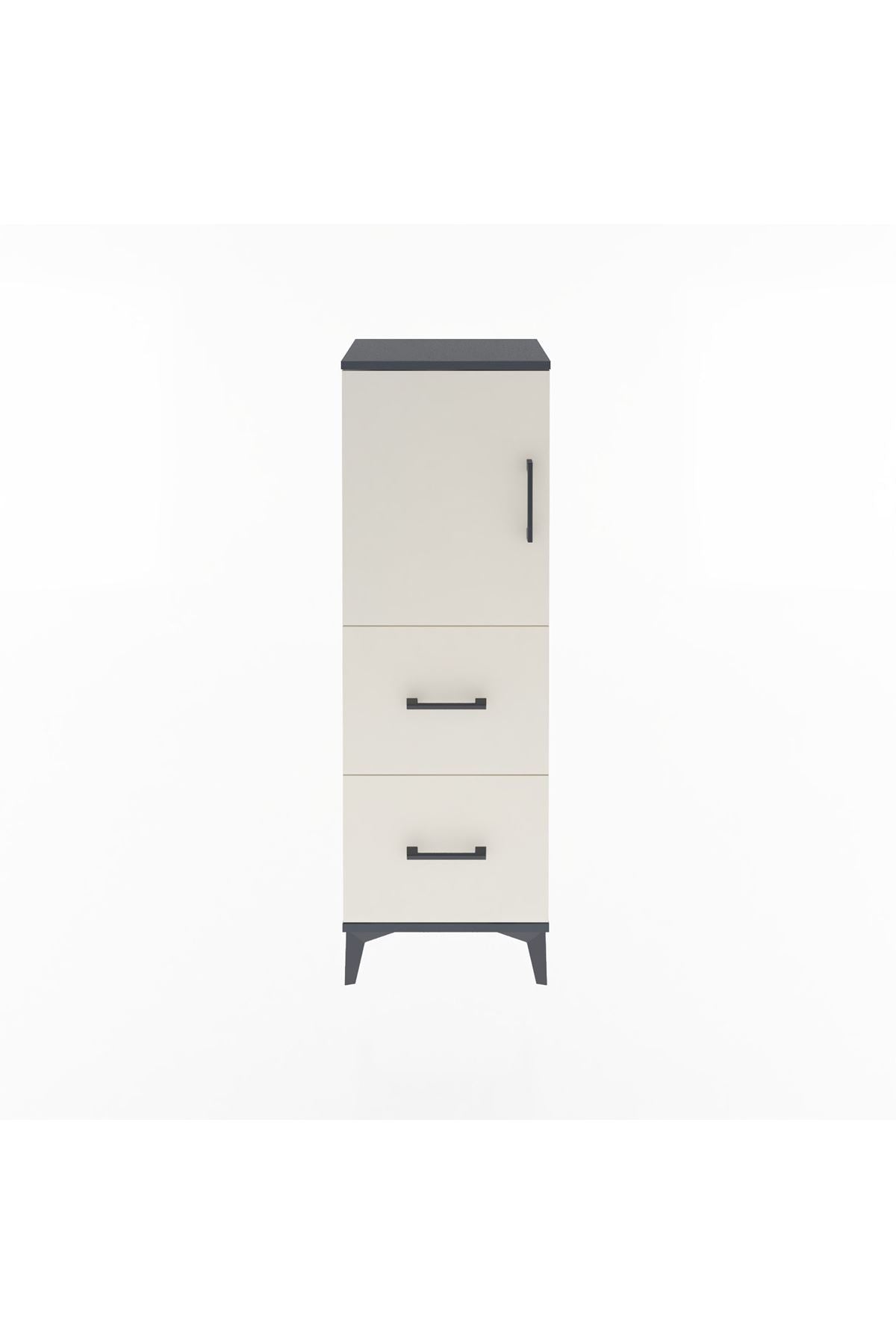 Arges Dolap 2 Raflı 2 Çekmeceli Tek Kapaklı 44x30x134 - S16M001V4A