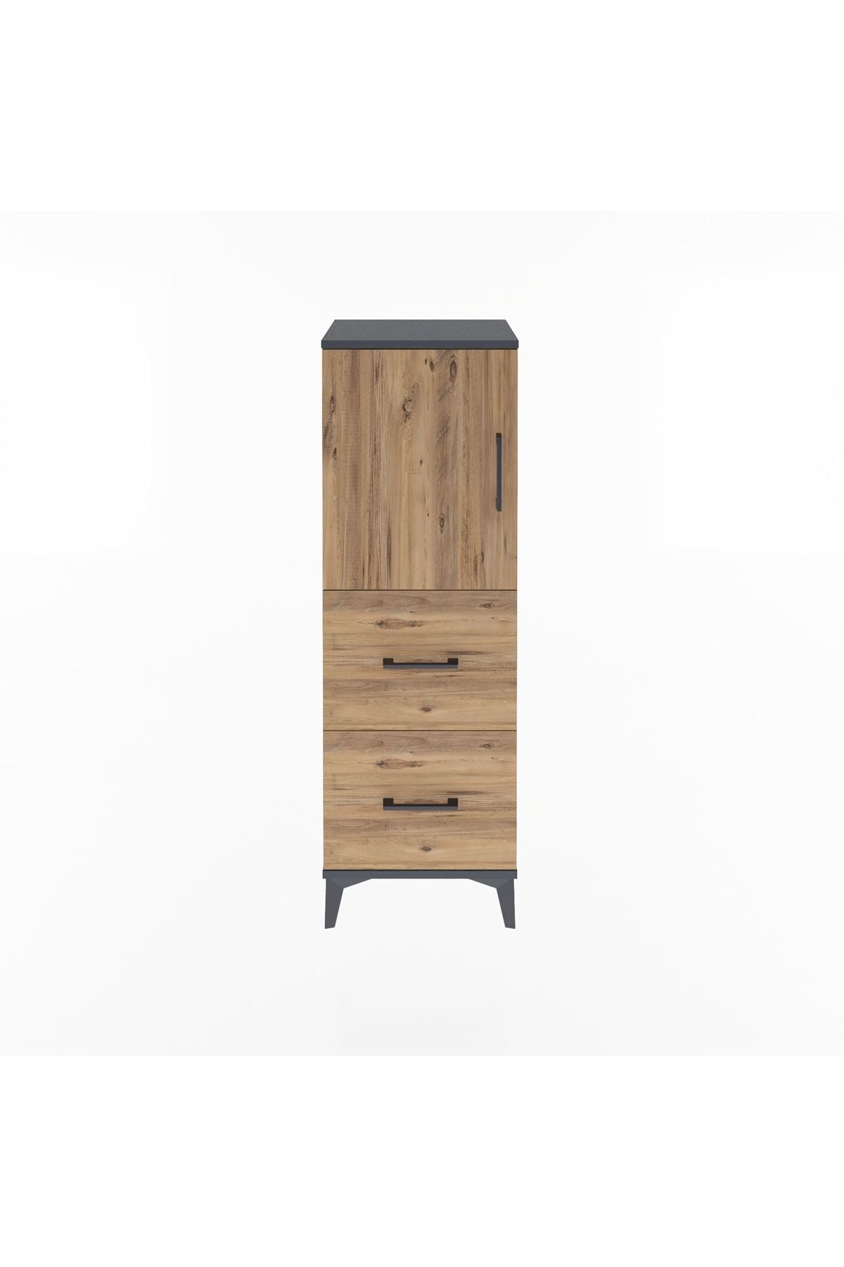 Arges Dolap 2 Raflı 2 Çekmeceli Tek Kapaklı 44x30x134 - S16M001V6A